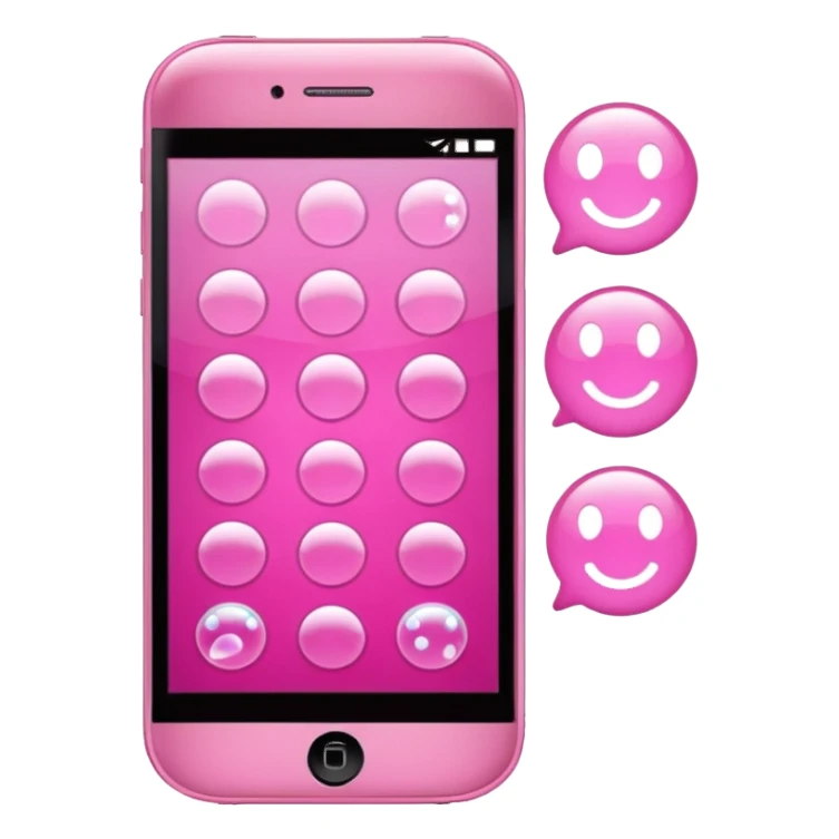 pink phone contacts bubble sticker