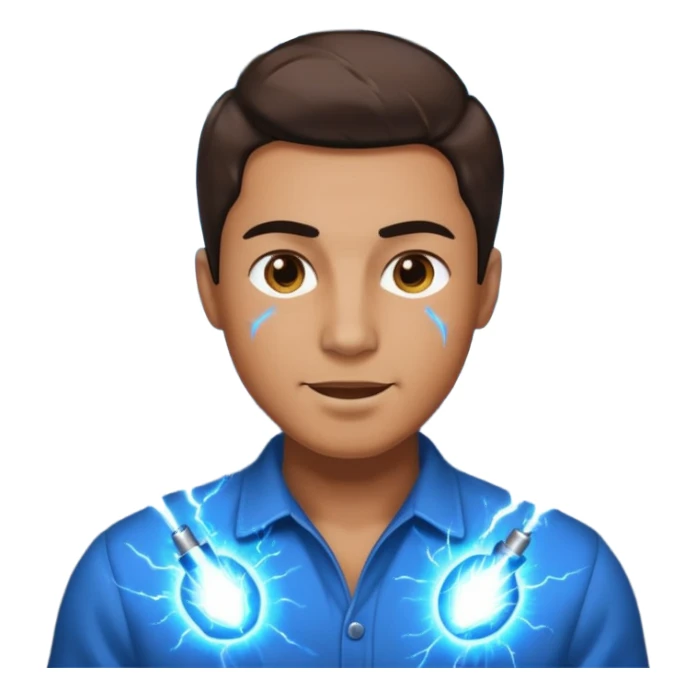 Man producing electric sticker