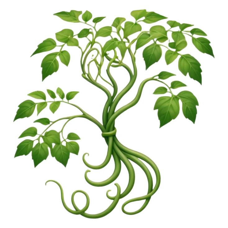 A slender creature with skin patterned like dappled sunlight through leaves, possessing elongated arms that split into multiple vine-like appendages capable of rapid growth and contraction.

 sticker