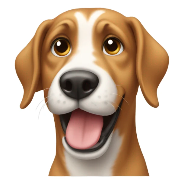 dog waving sticker
