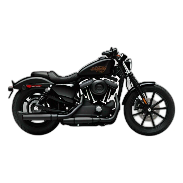 Harley Davidson iron 883 black, background, Harley, sticker