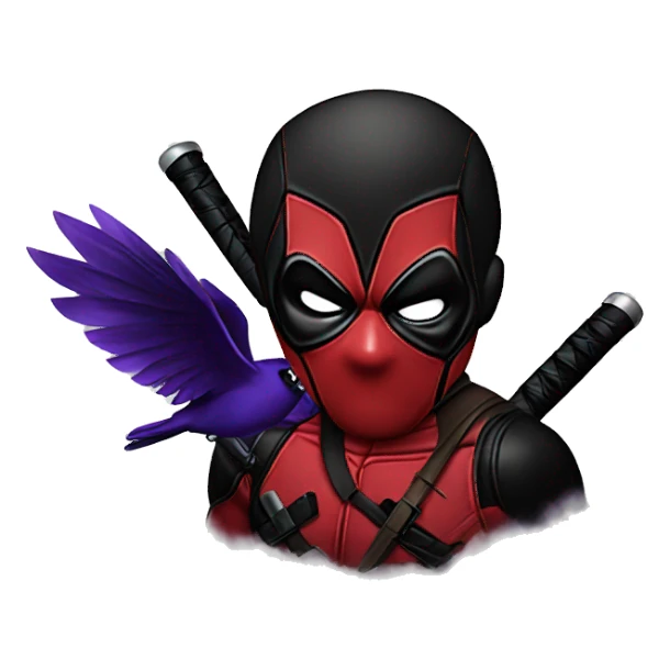 Deadpool on the ravens sticker