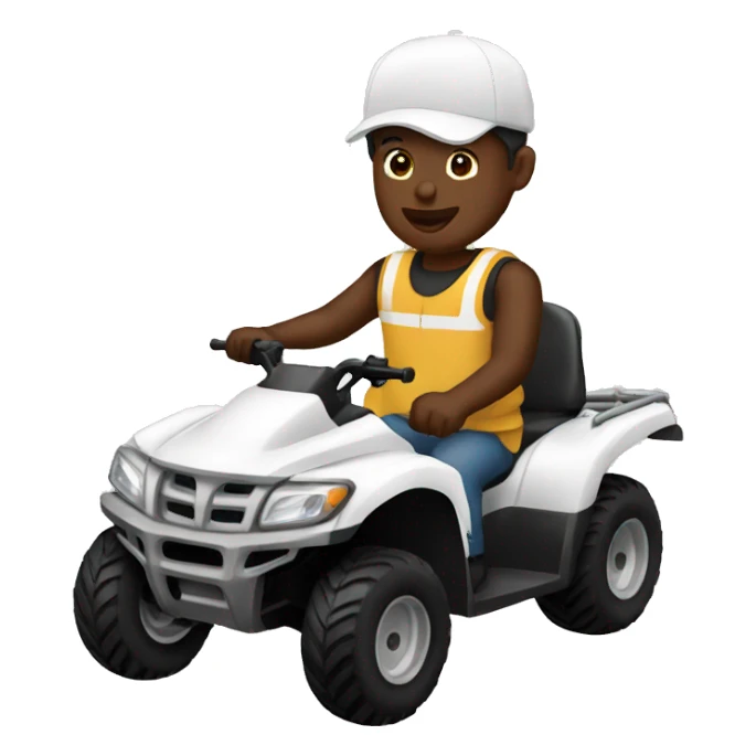 White Four wheeler sticker