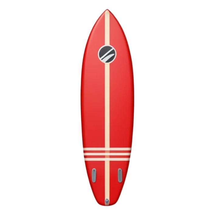 1 Red Surfboard with Sticker sticker