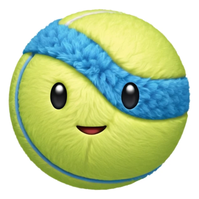 full blue tennis ball sticker