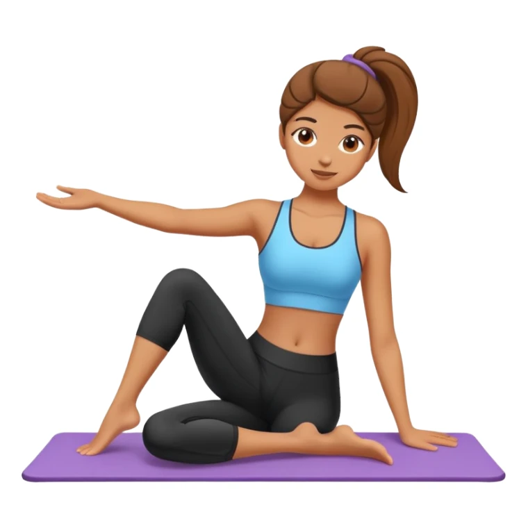  Girl doing pilates sticker