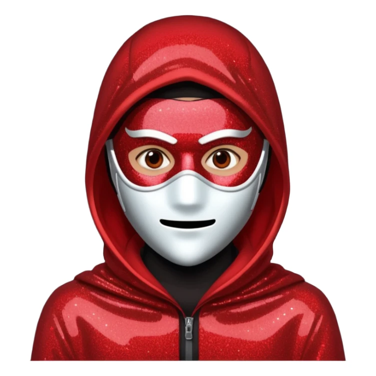 red glitter hacker sticker