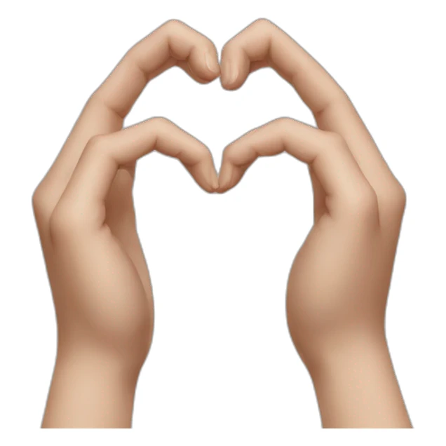  hands making heart sticker