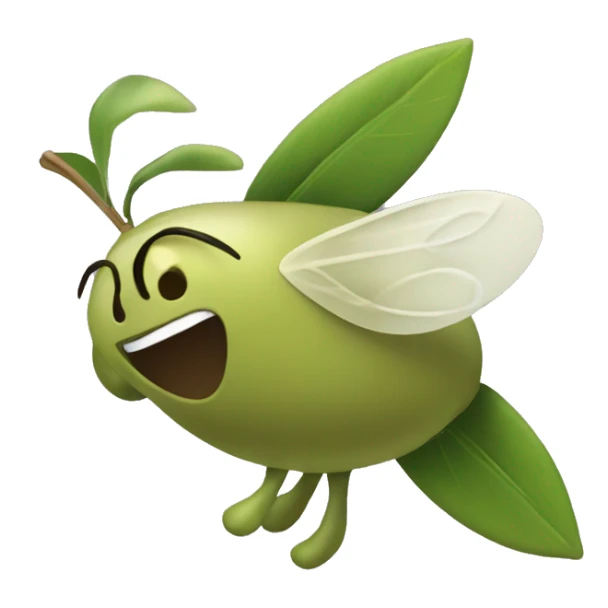 Fluttering olive  sticker