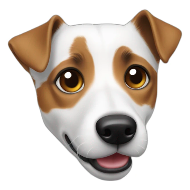 jack russel white sticker