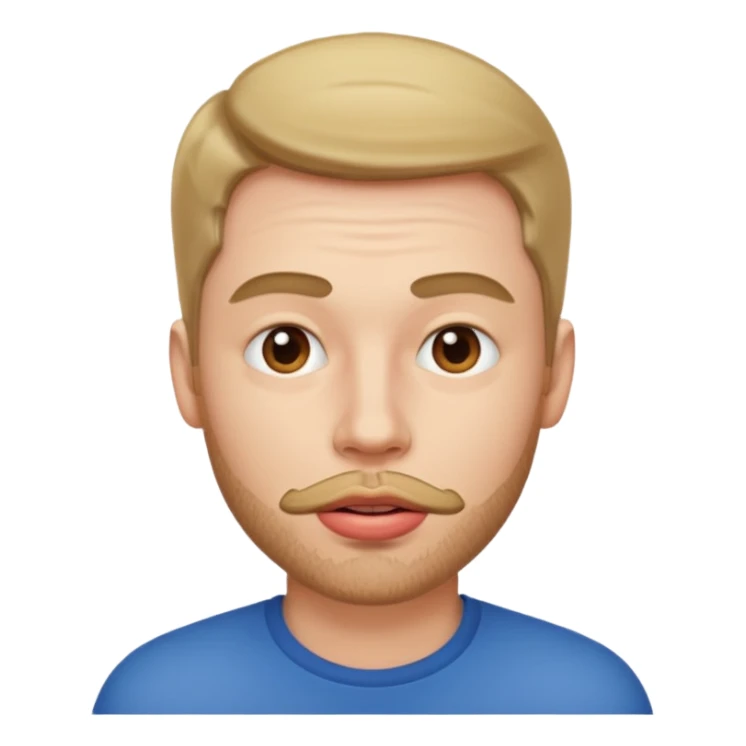 White Guy with big lips sticker