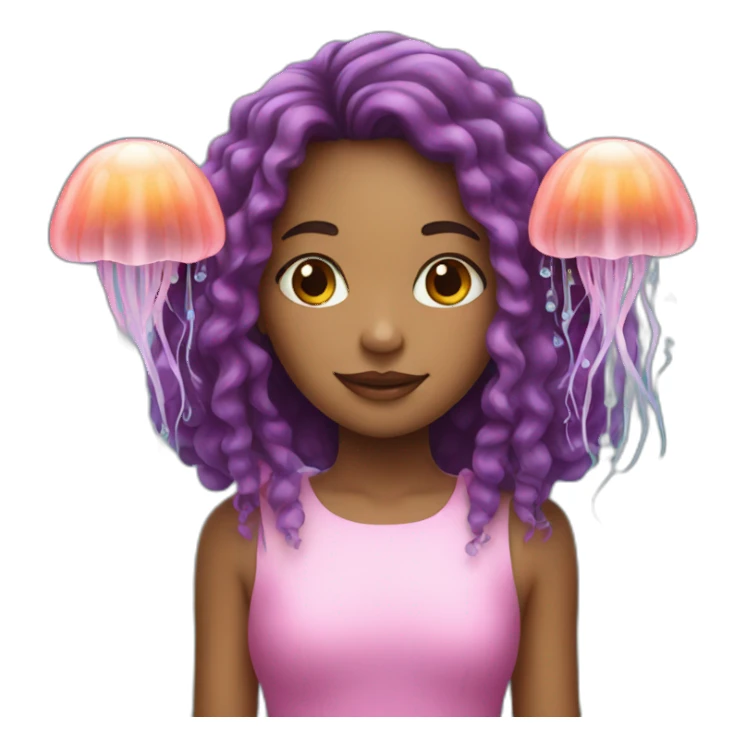 Girl with jellyfish sticker