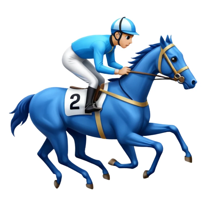 horse racing blue sticker