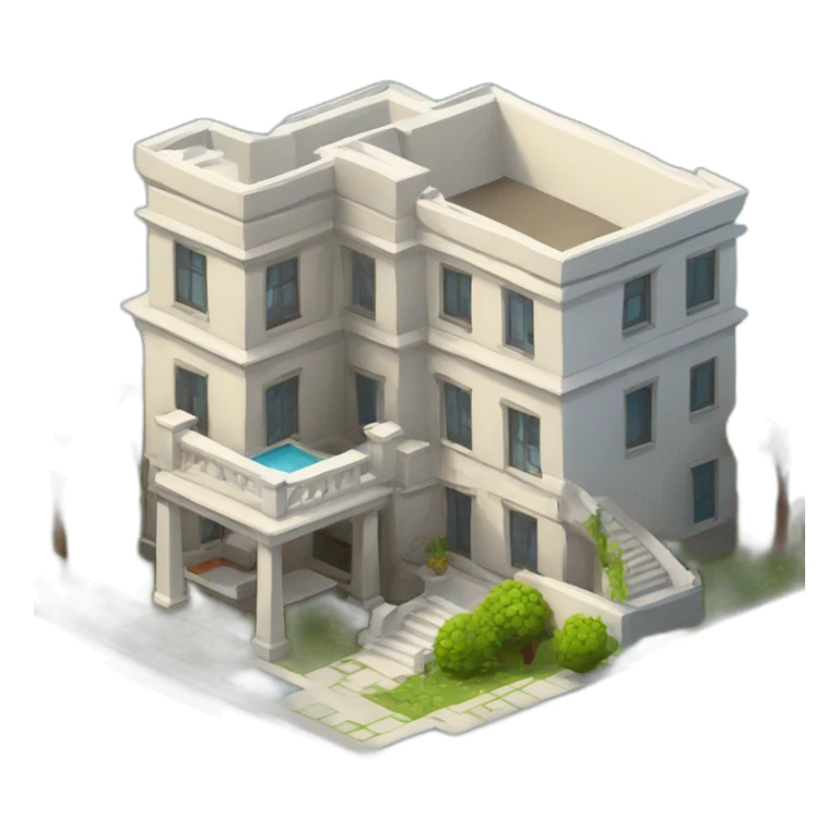 3d-isometric-Mansion-modern sticker