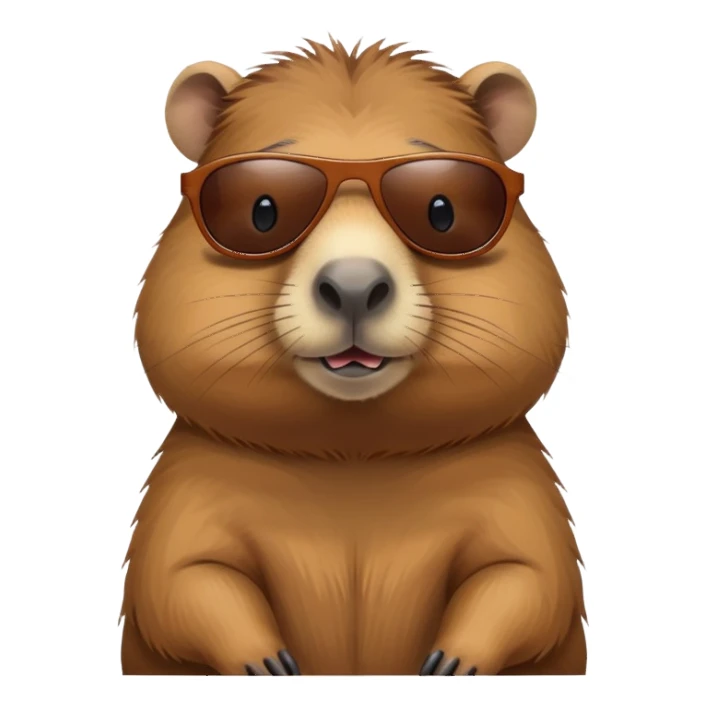 Capybara wearing sunglasses  sticker