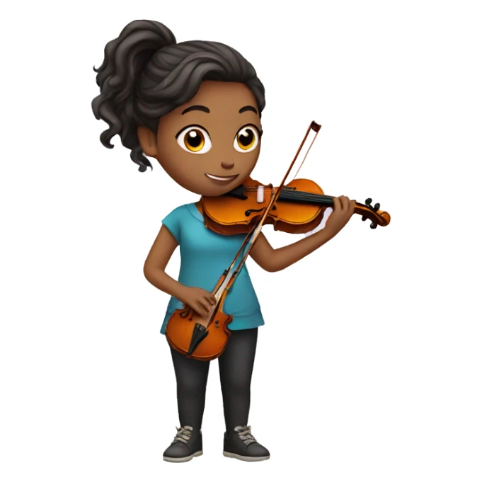 GIRL WITH A VIOLIN sticker