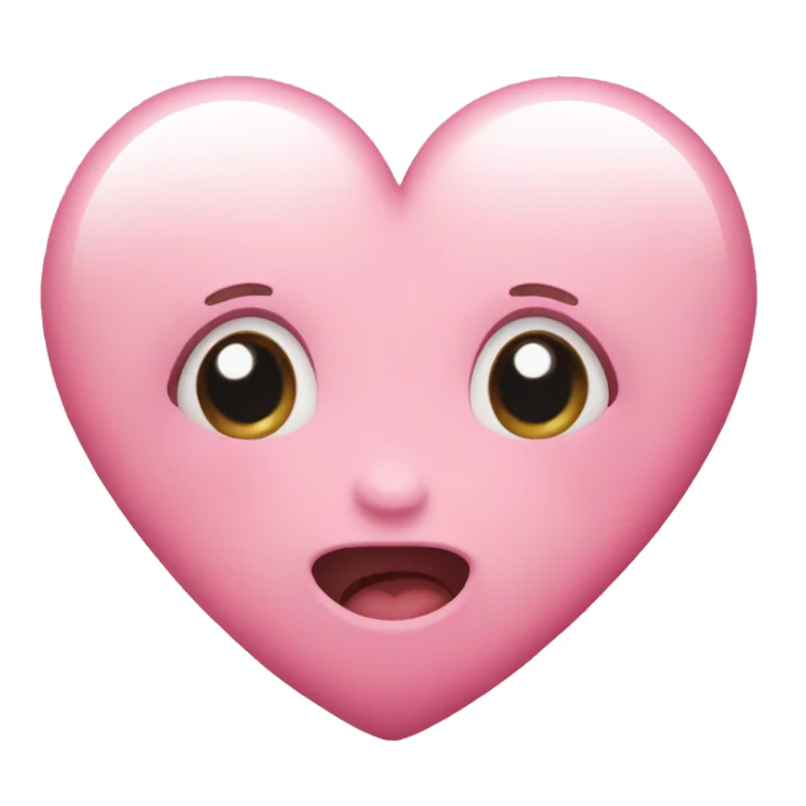 Pink heart blushing sticker