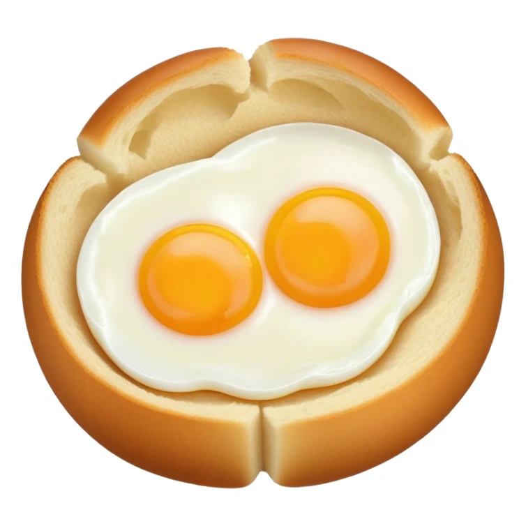 Korean egg bread with a visible egg on top sticker