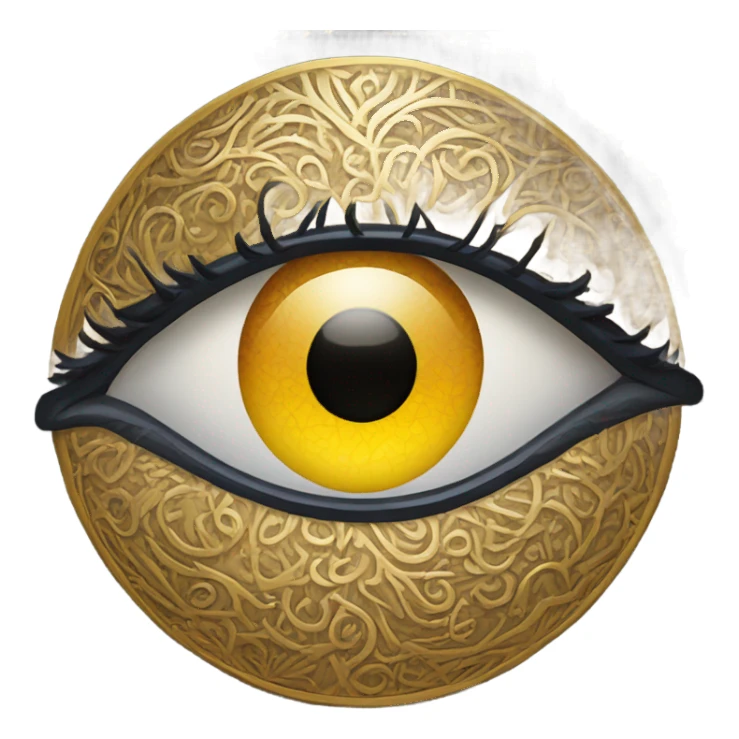 Golden eye sticker