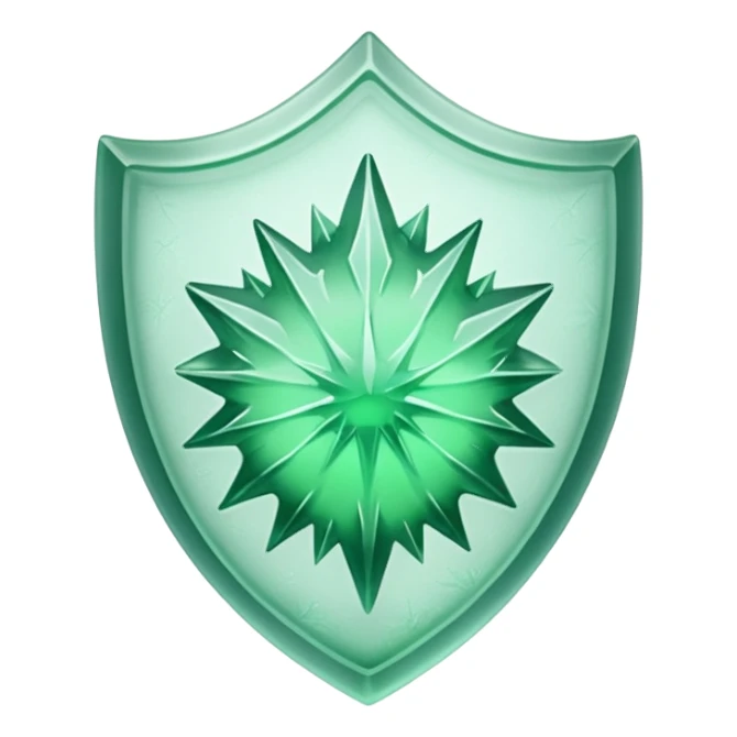 green ice frosted shield sticker
