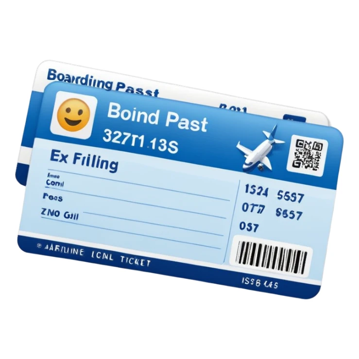 boarding pass sticker