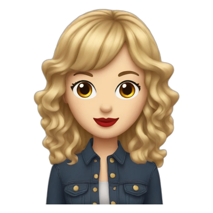 Taylor swift with a heart sticker