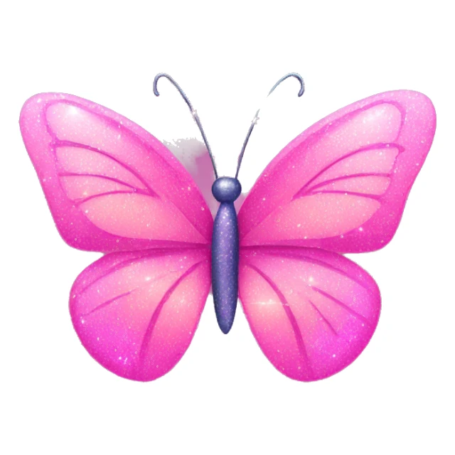 pink sparkle butterfly sticker