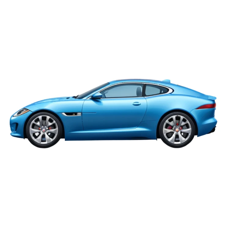 blue jaguar ca side view sticker