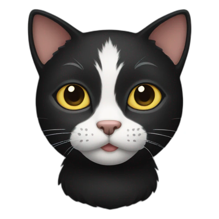 Black cat sticker