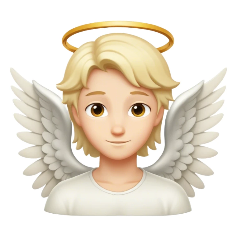 Genderless angel with a sneaky smile sticker