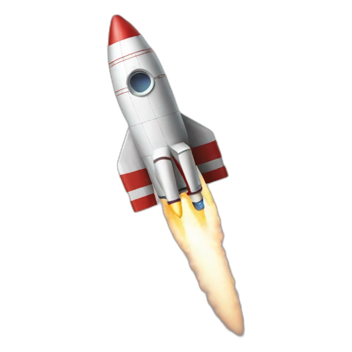 Rocket leaving earth sticker