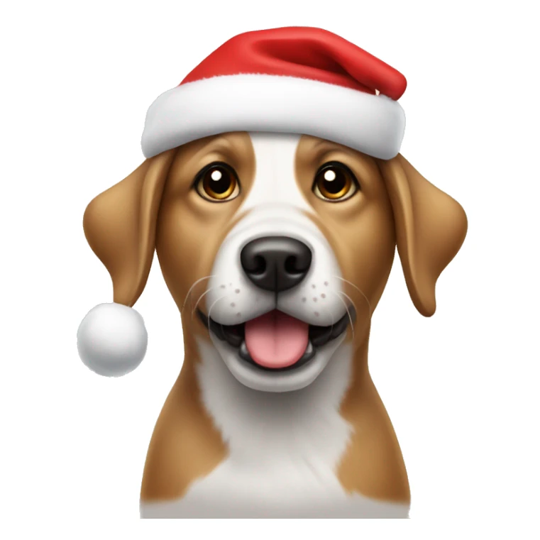 Dog with Santa hat sticker