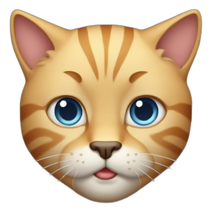 a muscular cat sticker