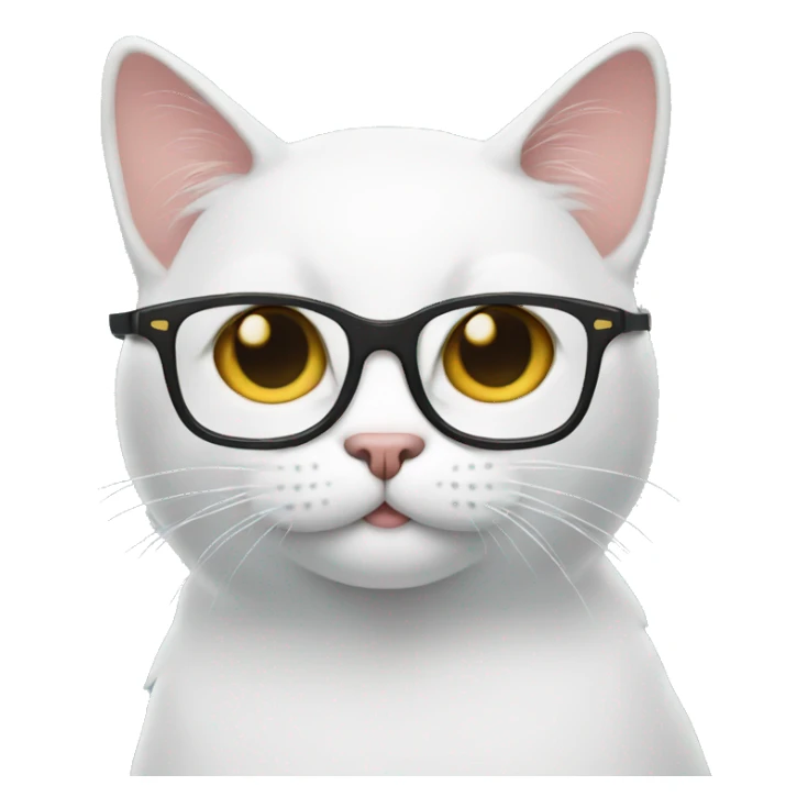 Cat with glasses sticker