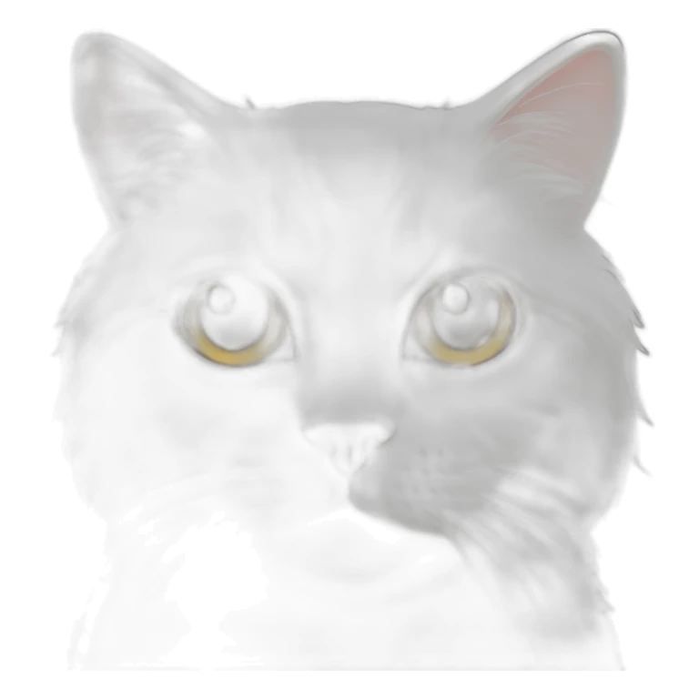 persian white cat head sticker