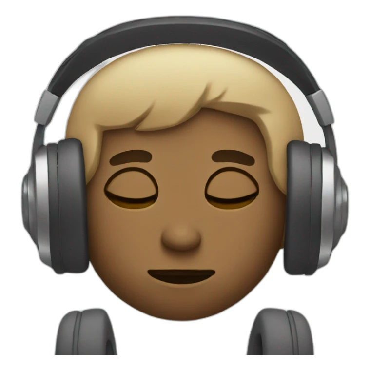 Dude with headphones sleeping sticker