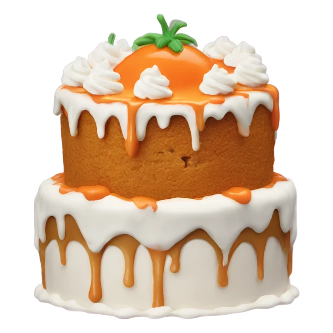 Carrot cake dripping icing sticker