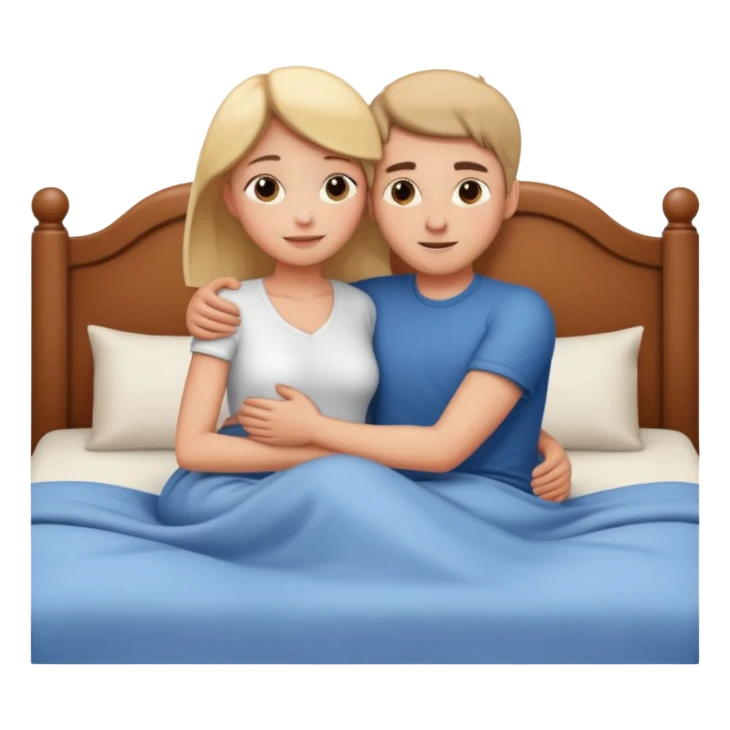intimate moment on the bed sticker