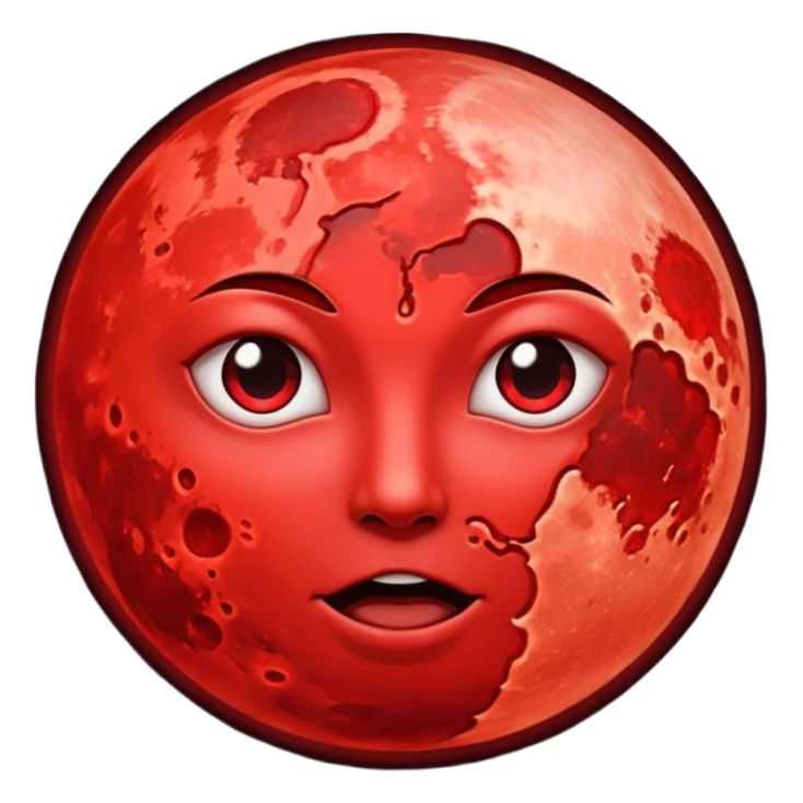 Blood moon sticker