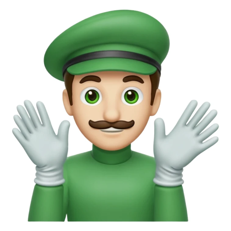 Luigi white gloves sticker