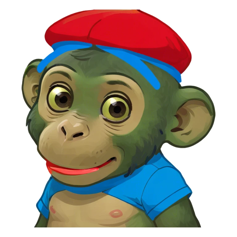 Baby chimp sticker