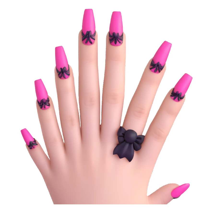 pink gothic nails sticker