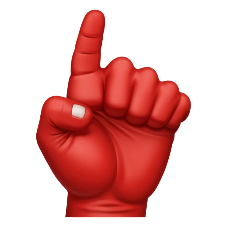 Saitama red hand punch sticker