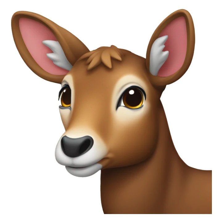 hert met gewei lachend sticker