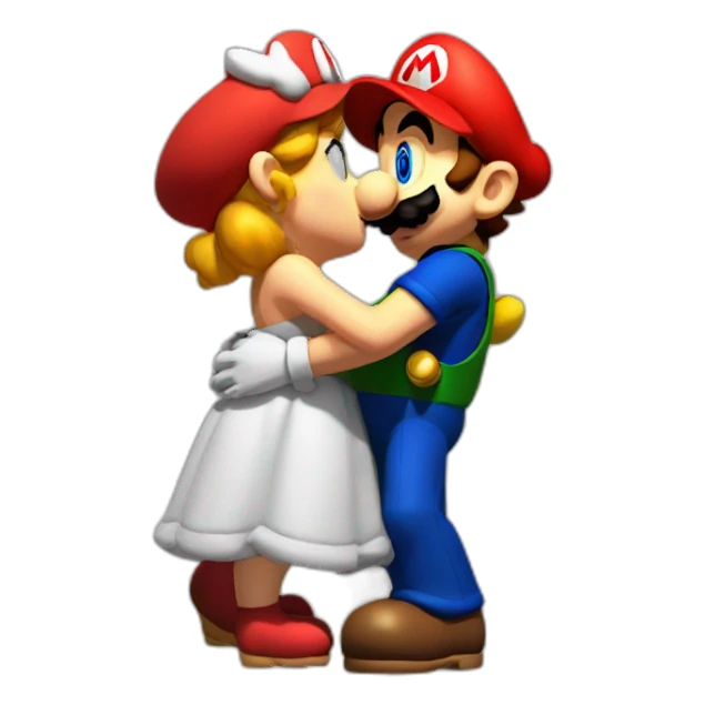 Mario kissing bowser sticker