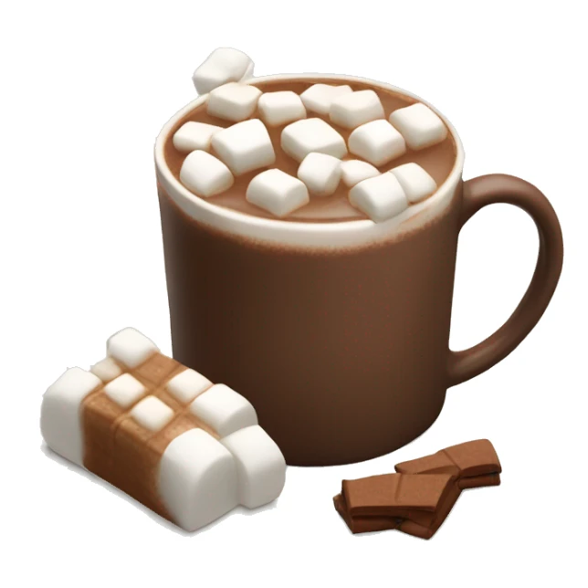 hot chocolate mug with marshmellows sticker