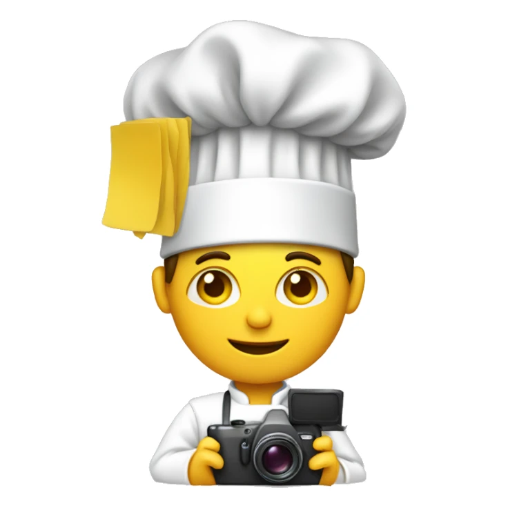Chef, yellow skin, camera in hand  sticker