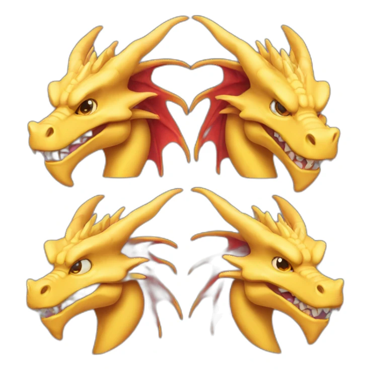 Three head dragon sticker