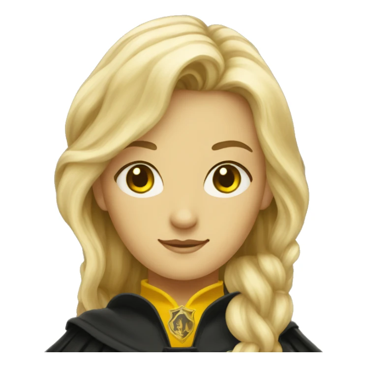 blonde hufflepuff wizard sticker