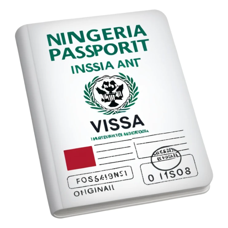 Nigeria, travel visa  sticker